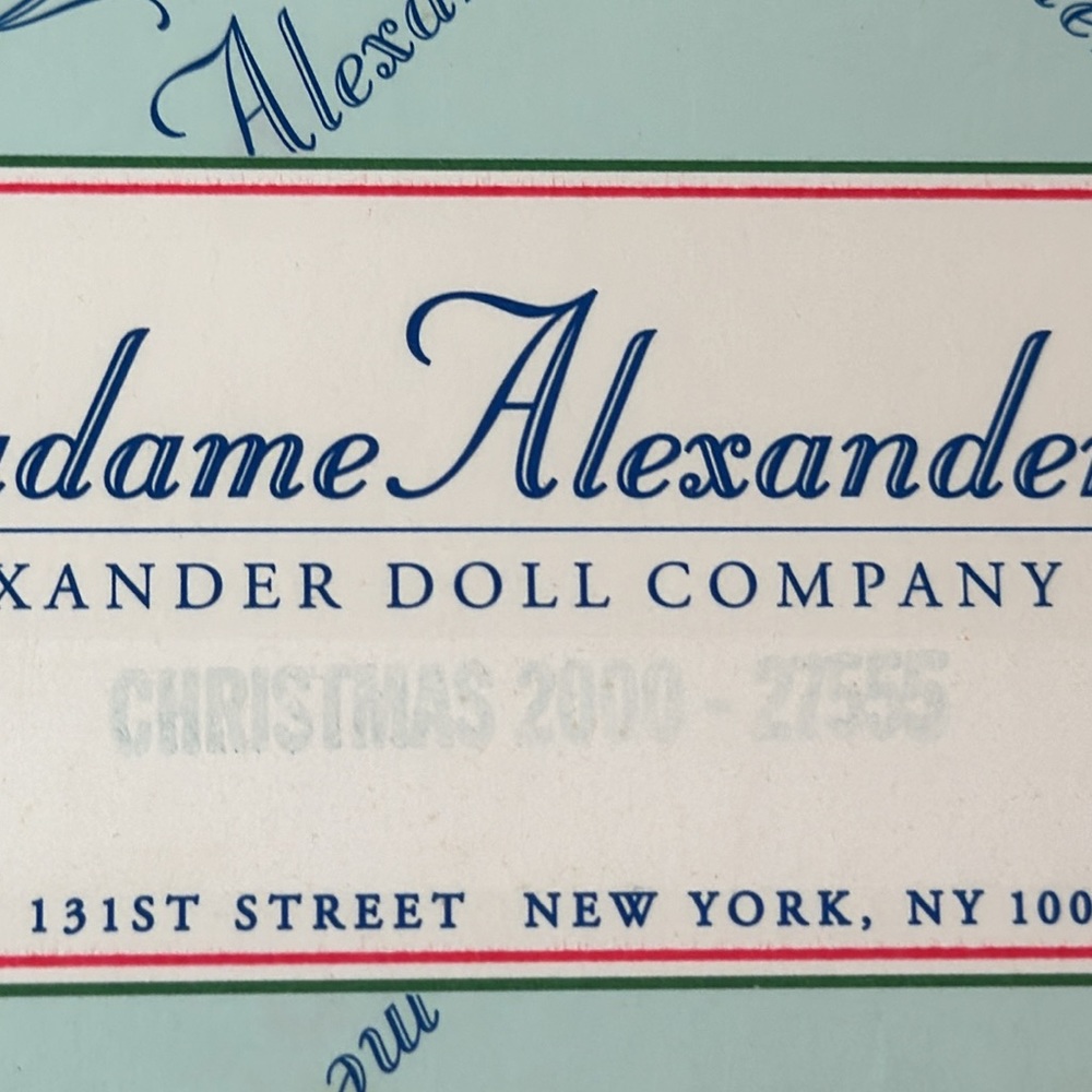Rare Find - New - Madame Alexander Christmas 2000 Doll - Style 27555 - Picture 12 of 14